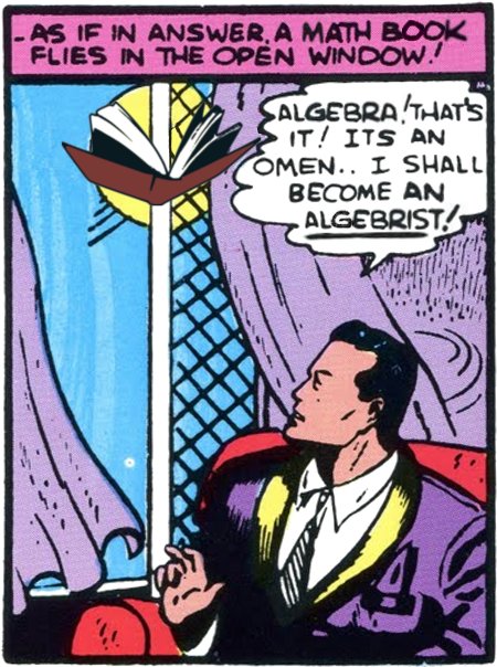 [image from the origin story of the Batman, with now an algebra book (rather than a bat) flying in the window]