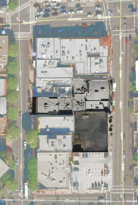 [overhead image of city block, highlighting the aforementioned properties]