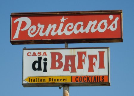 [image of Pernicano's / Casa di Baffi signs]