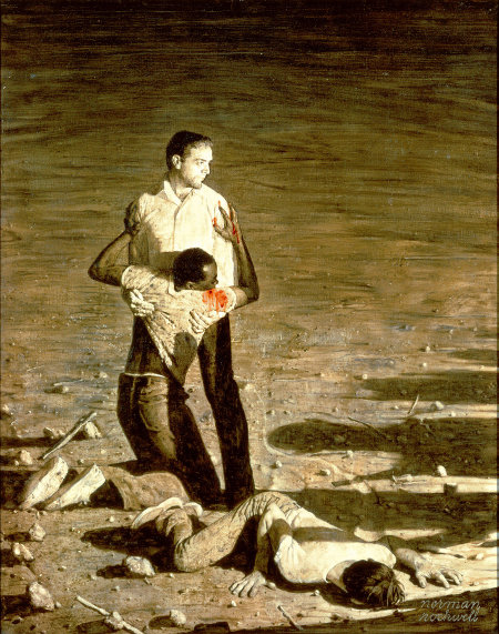 [image of Chaney, Goodman, and Schwerner, being murdered]
