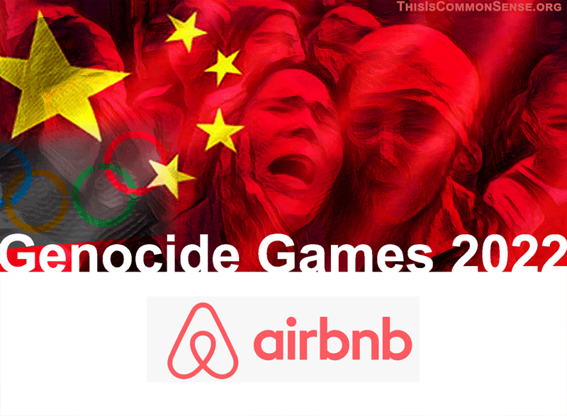 American Sponsors of the Genocide Games: AirBnB, Coca Cola, Intel, Procter & Gamble, Visa